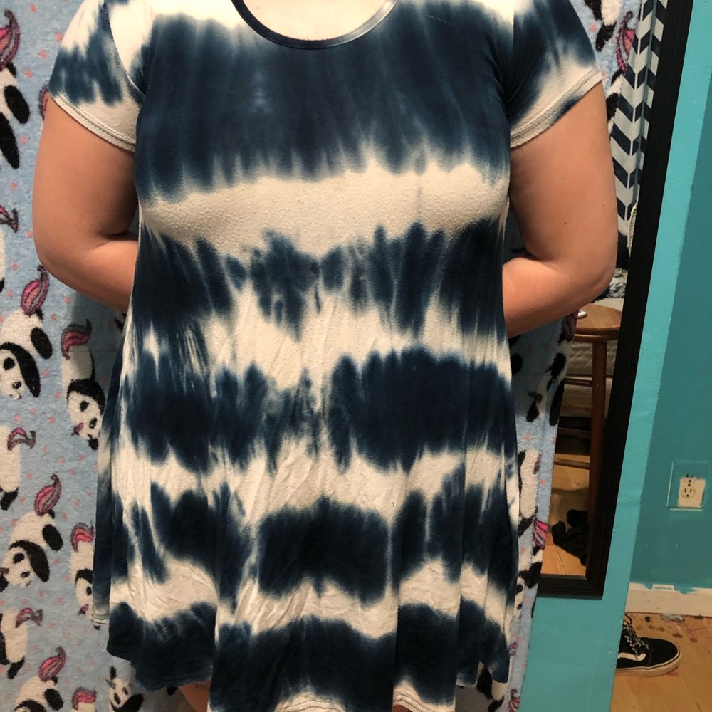 Blue and White dress